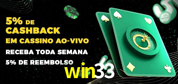 Promoções do cassino ao Vivo win33
